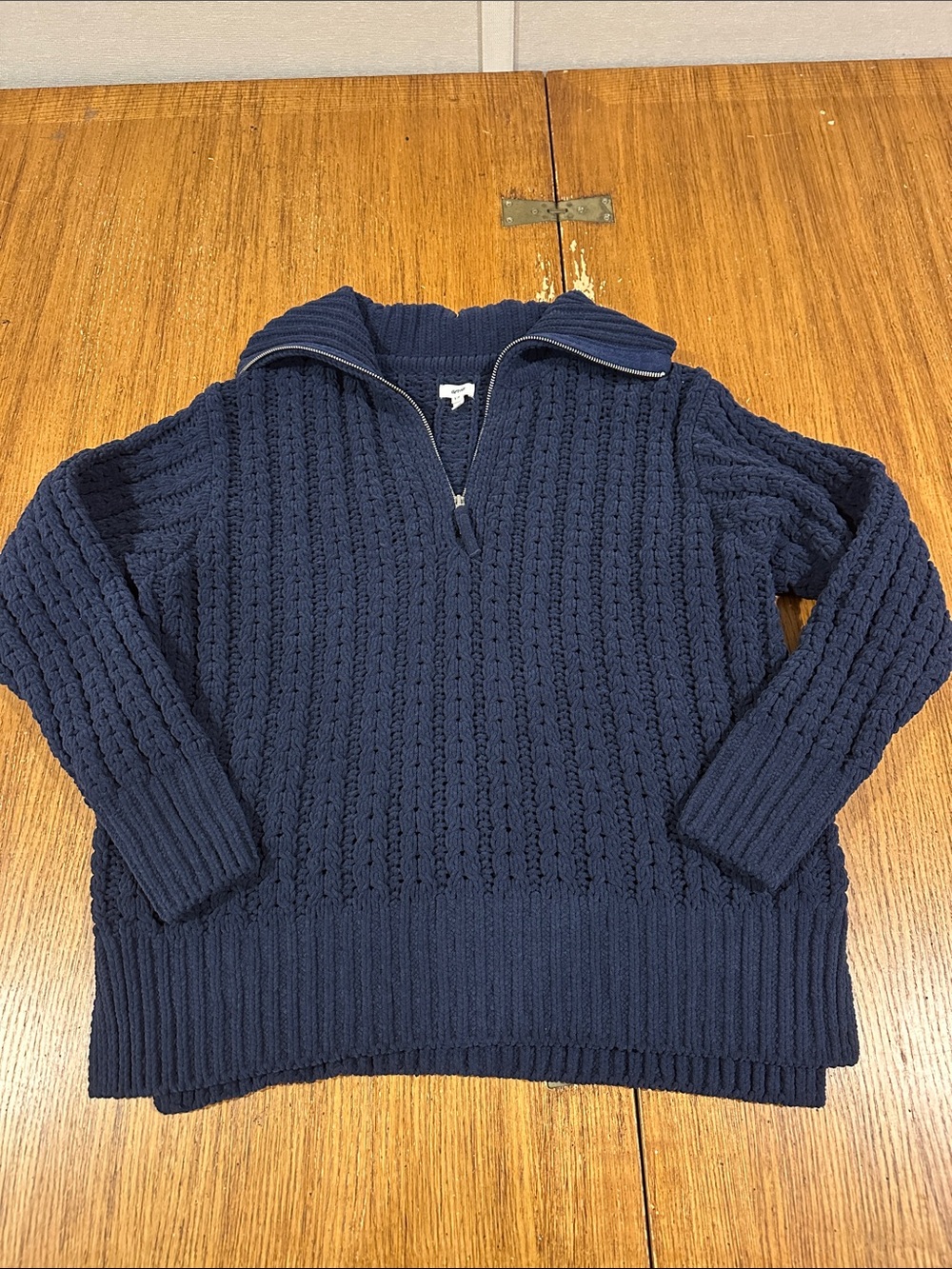 AERIE Navy Blue Half Quarter Zip